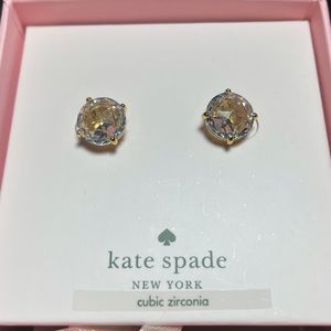 Kate Spade Clear Bright Idea Stud Gold/Clear